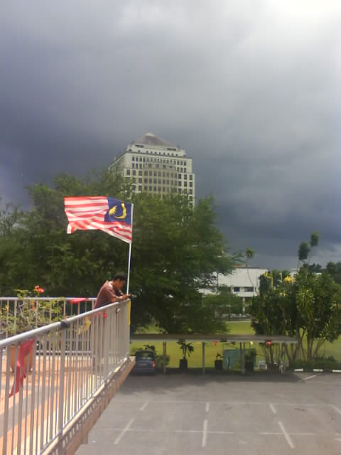 © Edeline Jati - Merdeka Palace Hotel & Suites with rain cloud as background