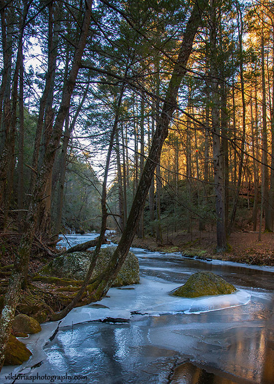 © Viktoria Mullin - Devil's Hopyard State Park Winter Sunset_0571